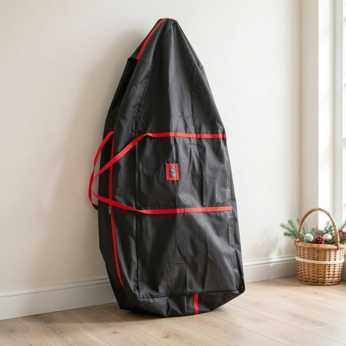 Xmas Artificial Tree Storage Bag Black 165x38x76cm 600d Oxford