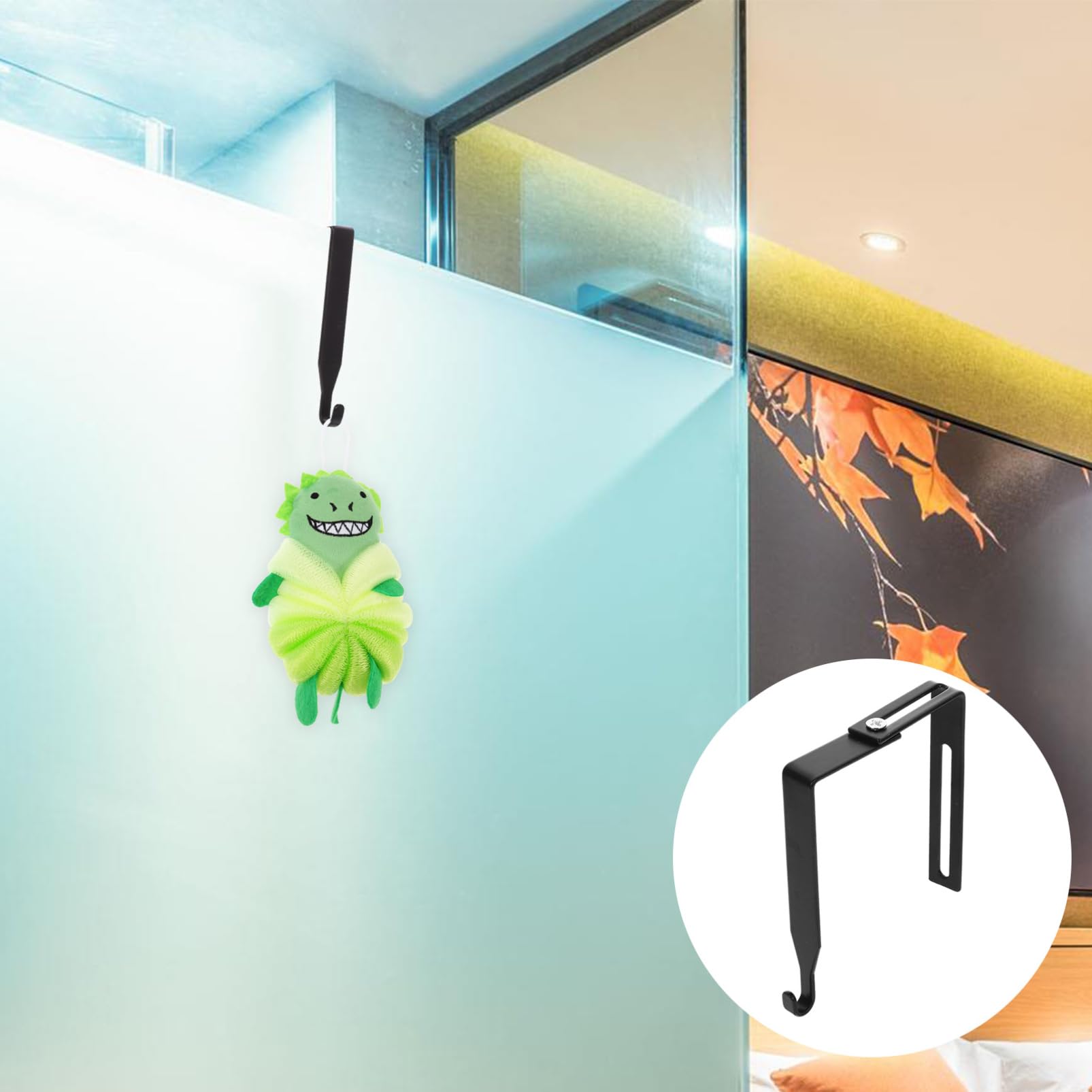 NUOBESTY 5 Ganchos Ajustables para Ropa y Perchas Divisorias, Hierro Resistente Diseño Simple, Tamaño Adaptable para Puertas y Gabinetes, Organizador Práctico para Sombreros y Bolsos Hogar