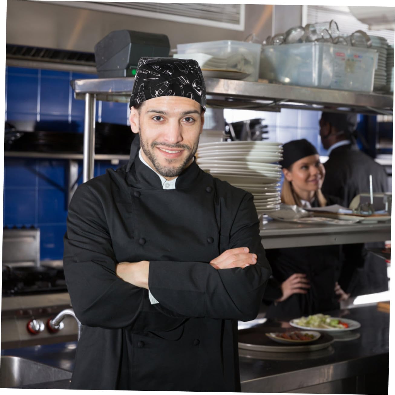 Beavorty Gorro De Cocina Unisex con Transpirable Y Cómodo para Catering Restaurantes Y Cocinas Comerciales