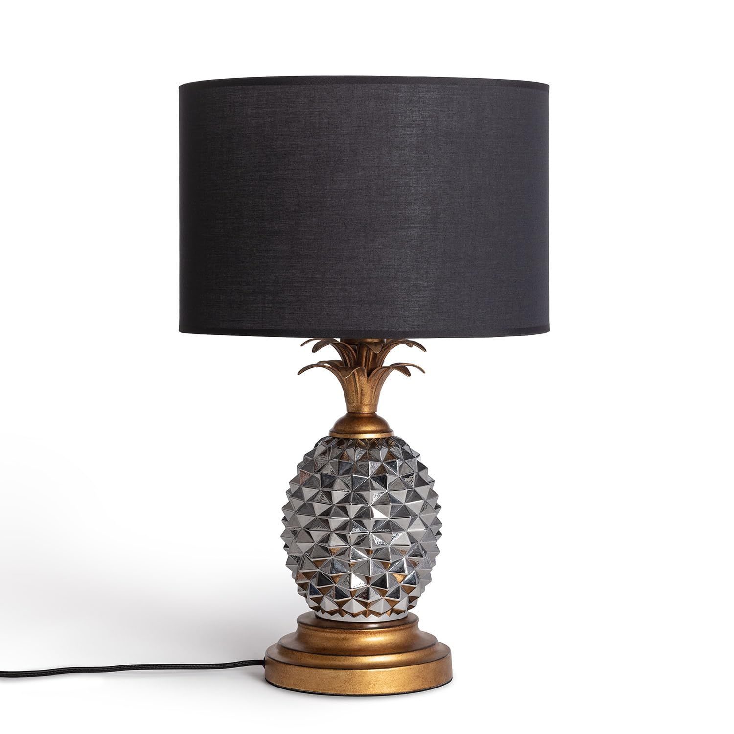 LEDKIA LIGHTING Lampe à Poser Métal et Textile Samoa Noir