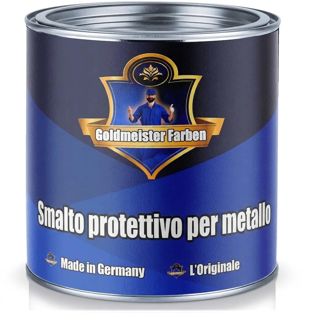 profesjonalna farba na rdzę grunt antykorozyjny w kolorze jasnoszarym i czerwonobrązowym szybkoschnący grunt szczególnie odporny i trwały (5 L, Jasnoszary) Goldmeister