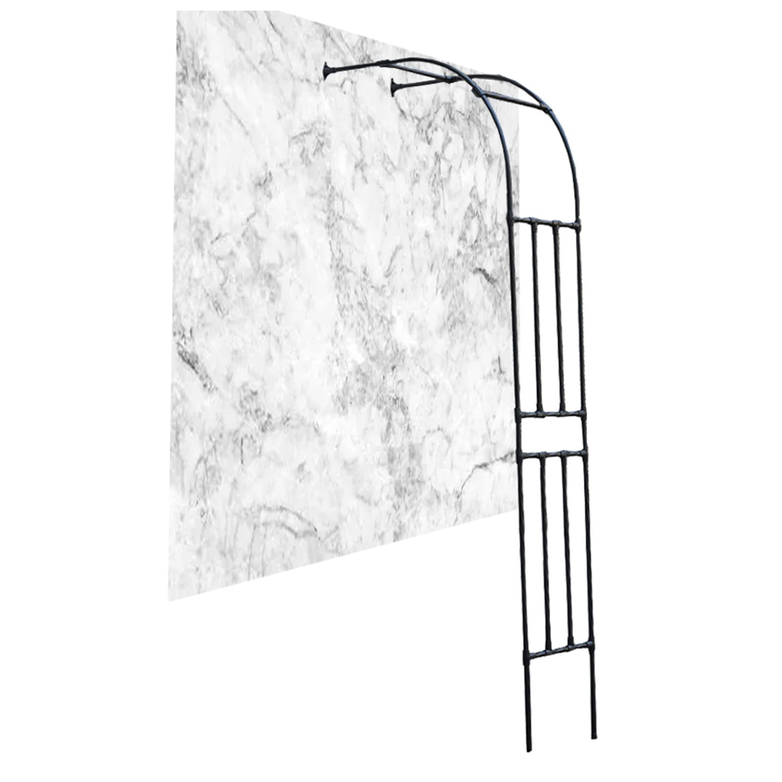 Metalowa kratka na rośliny pnące i róże o szerokości 60 cm i szerokości 220 cm odporna na warunki atmosferyczne podpórka ogrodowa montowana na ścianie czarno-biała trwała roślina pnąca idealna do