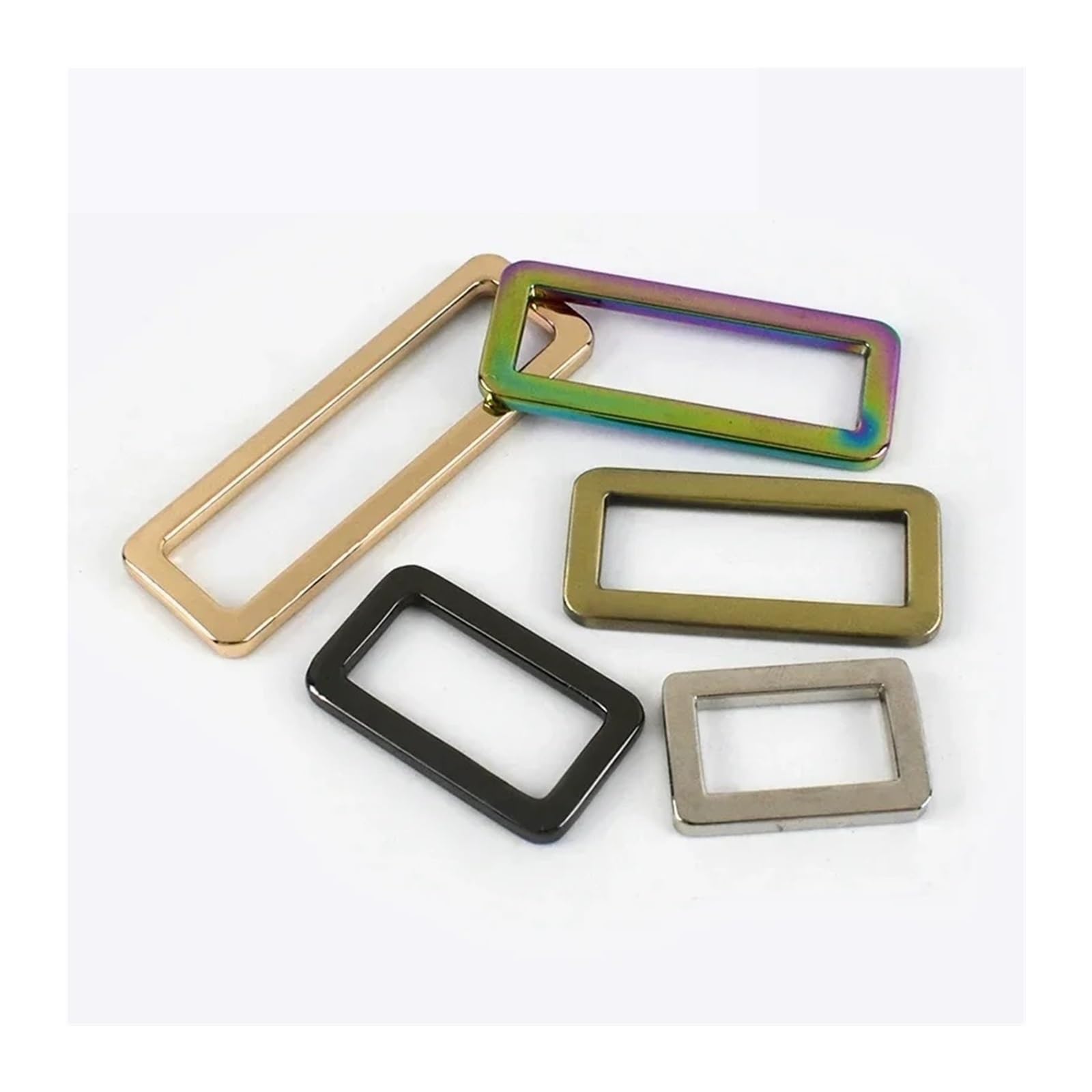 Schnallen FüR Taschengurt 5/10/20 Stück Metallschnallen for Gurtbandversteller, quadratische Tasche, Rucksackgurtschnalle, Hundehalsbandverschlüsse, DIY-Hardware-Zubehör FüR Diy NäHen ZubehöR(Black,32