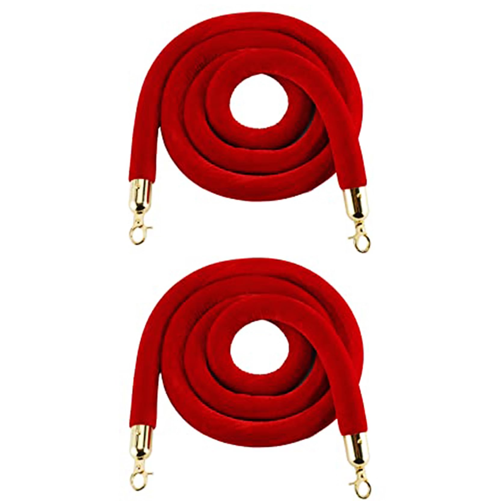 Poteaux de barrière en corde velours rouge réglable avec crochets acier inoxydable