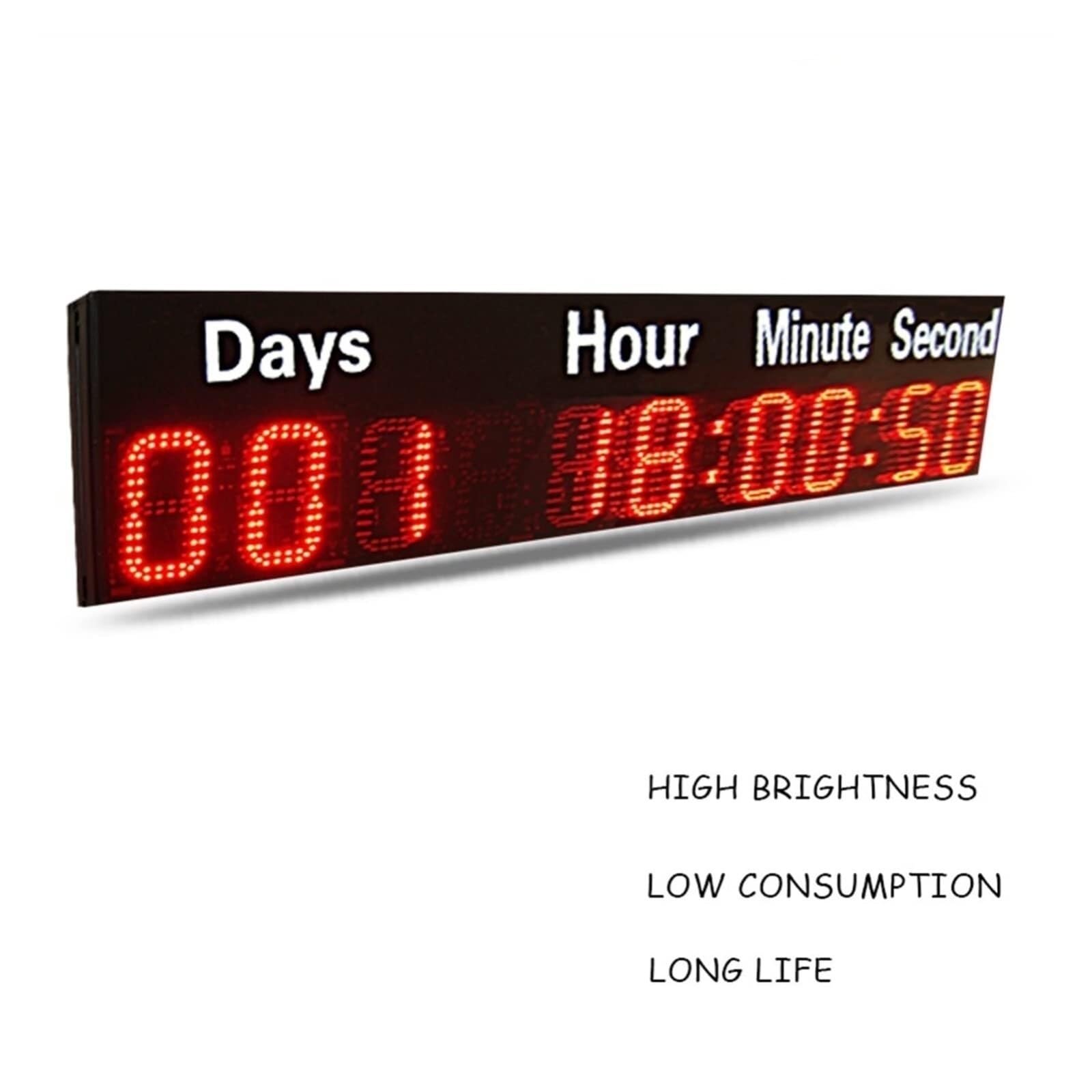 Horario del Gimnasio, Reloj De Pared con Temporizador LED Rojo Cuenta Regresiva para Exteriores