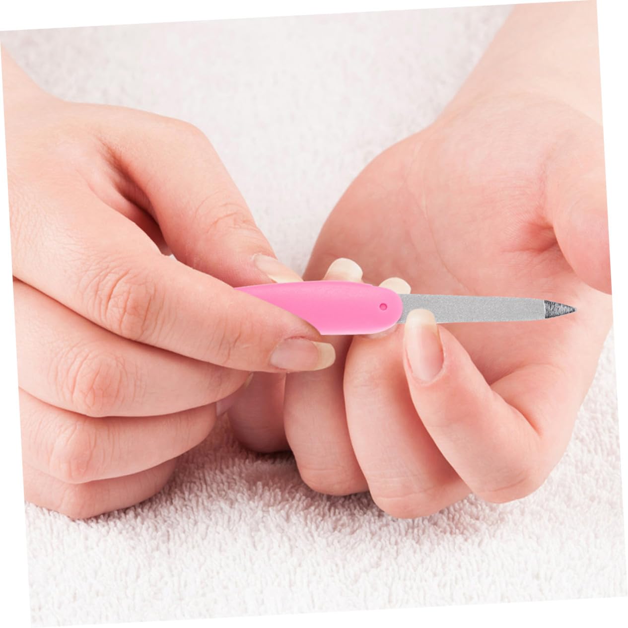 Limas de Uñas Metálicas Plegables Fácil de Usar 8 Material Abs y Metal Pulidor Profesional Doble Cara para Manicura y Pedicura en Salón o Casa