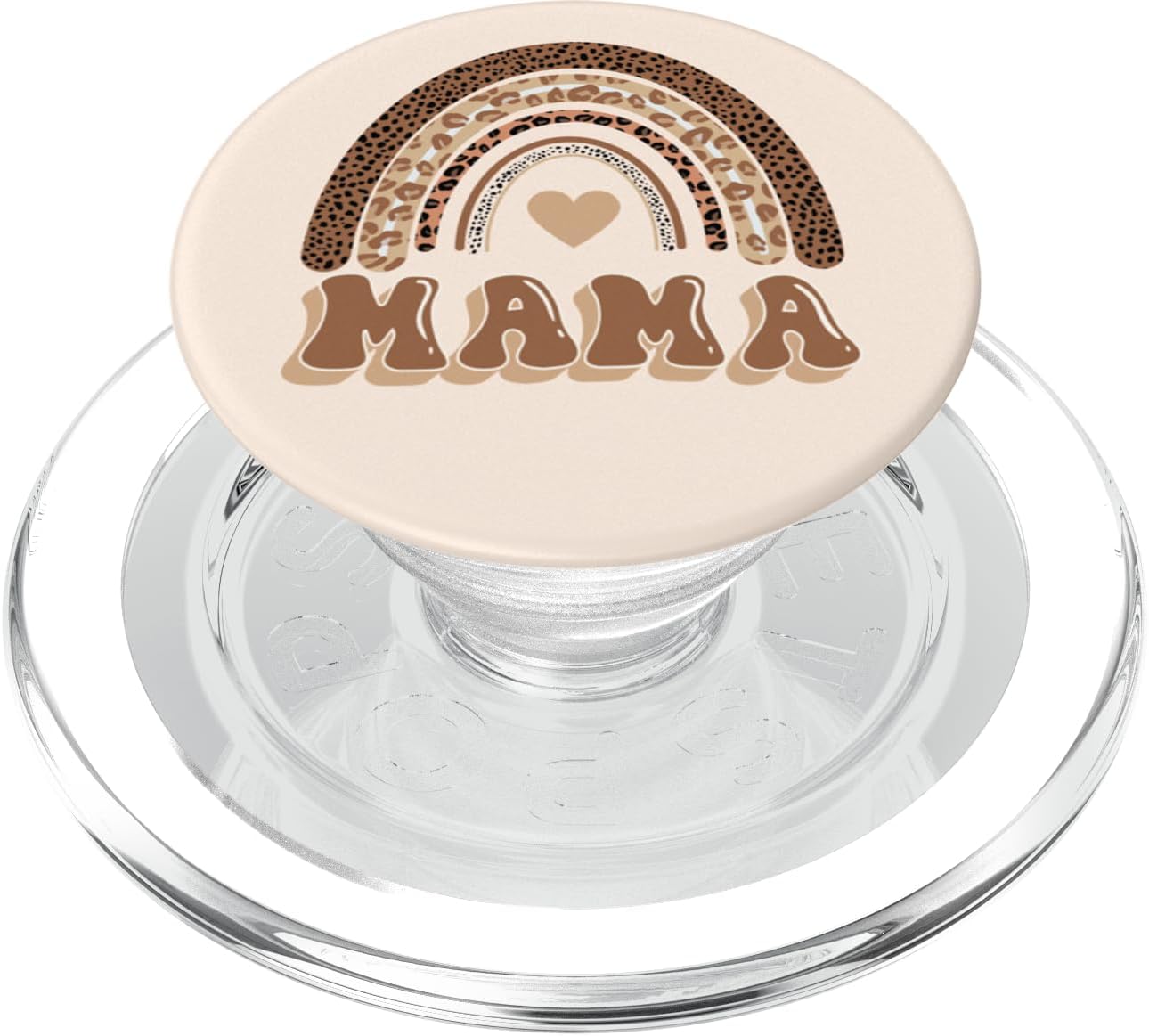 Cheetah Mama Boho Rainbow Leopard Print Mother Mom PopSockets MagSafe PopGrip for iPhone