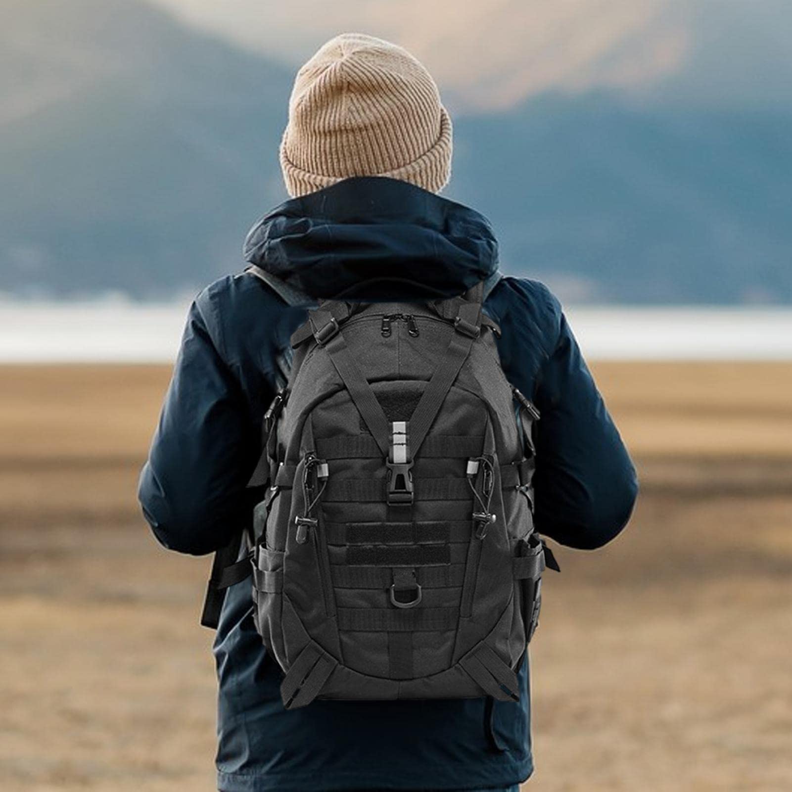 Mochila militar | 35 l Assault Bag Mochila de trabajo - Mochila grande impermeable y duradera para la caza de senderismo universitario