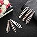 12 Pieces Rhinestone Crystal Bobby Pins Double Row Rhinestone Hair Barrette Clip Metal Hair Pins for Women Girls (Style C)