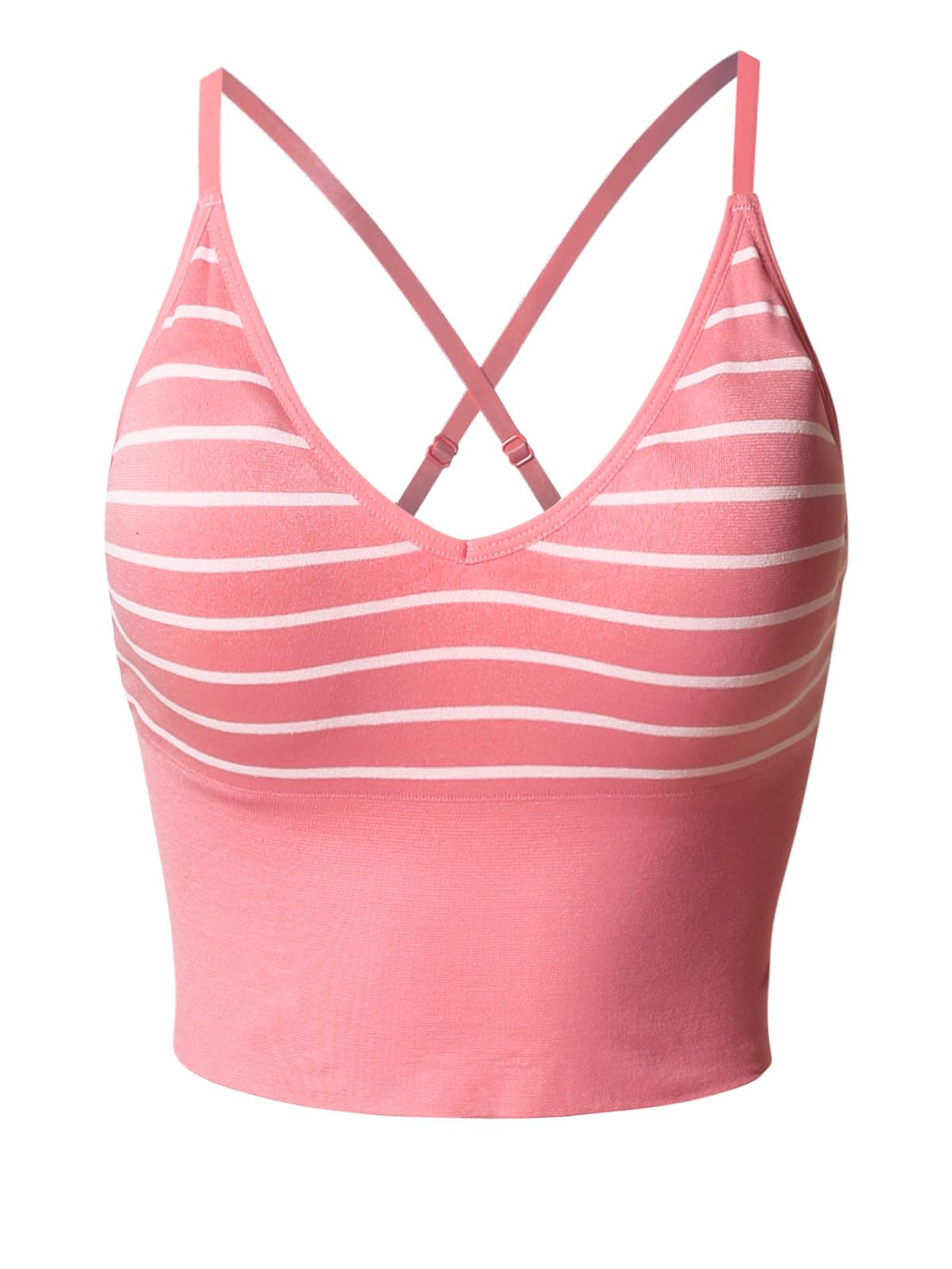 Design by Olivia Women's Padded Sports Bra Longline Workout Crop Top