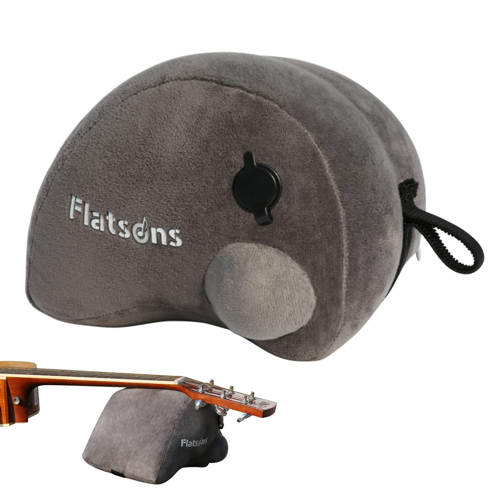 Cuscino per Chitarra Classica - Supporto per Chitarra Acustica Portatile, Grigio, Tessuto, Ergonomico, Comodo