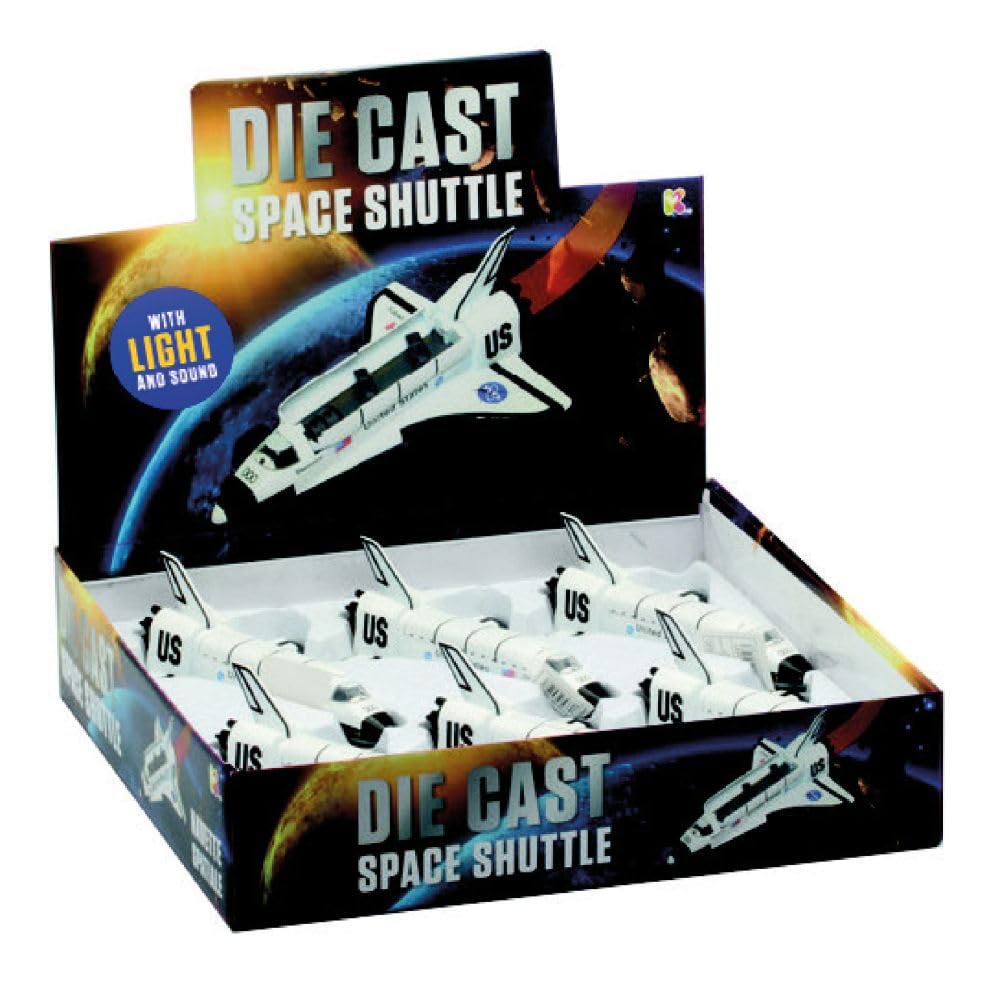 Discovery Space Shuttle Diecast Model Toy 19cm with Sound and Lights