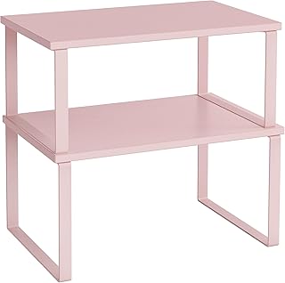 SONGMICS Cabinet Organizer Shelf, Set of 2 Kitchen Counter Shelves, Kitc...