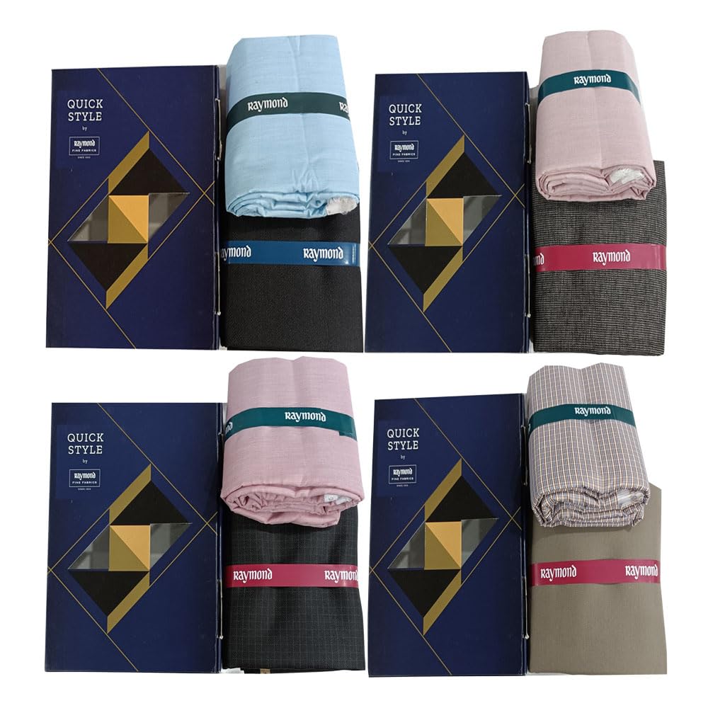 raymond fabrics Raymond Men’s Unstitched Formal Shirt & Pant Fabric Set | Premium Cotton Shirt & Solid Trouser Material | Ready-to-Stitch Combo-picture-19