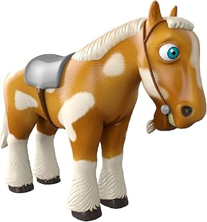 La Granja De Zenon Baby Horse Toy Animal Figure Vinyl Surface Inner Fleece Filling Caballo Percheron Horse Toys for Kids Interactive Educations Baby Musical Toys for Kids 1-3 Boys & Girls