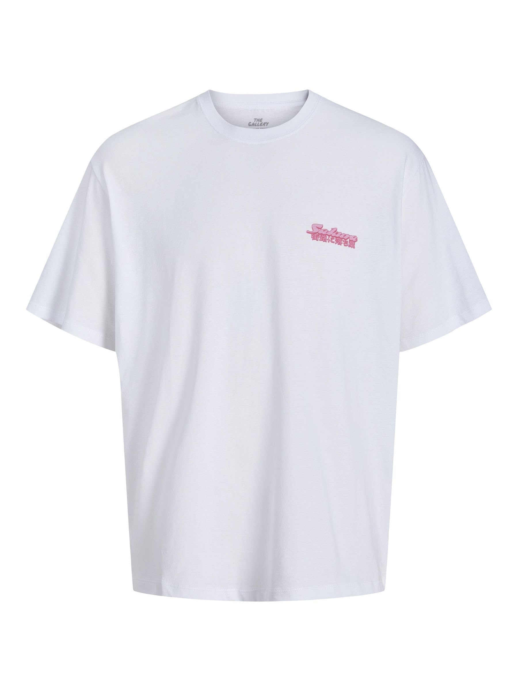 JACK & JONES Jorbotaniq T-Shirt SS Crew Neck TG pour Homme, Blanc éclatant., XS