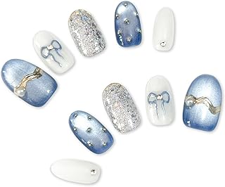 SoraraBeauty ネイルチップ 100%ハンドメイド 貼るだけネイル ジェルネイル ネイルシール セルフネイル ネイルステッカー おうちネイル ネイルデザイン Sシリーズ (S14, XS)