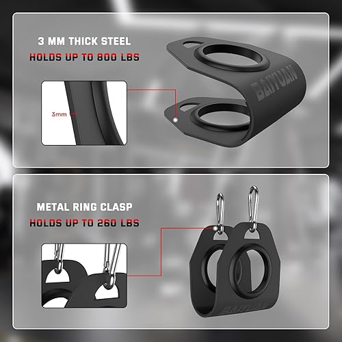 Miniatura 6 de Clips de gimnasio en casa, convierte mancuernas en barra, convierte las barras en minas terrestres, fila de barra en T con cualquier agarre,