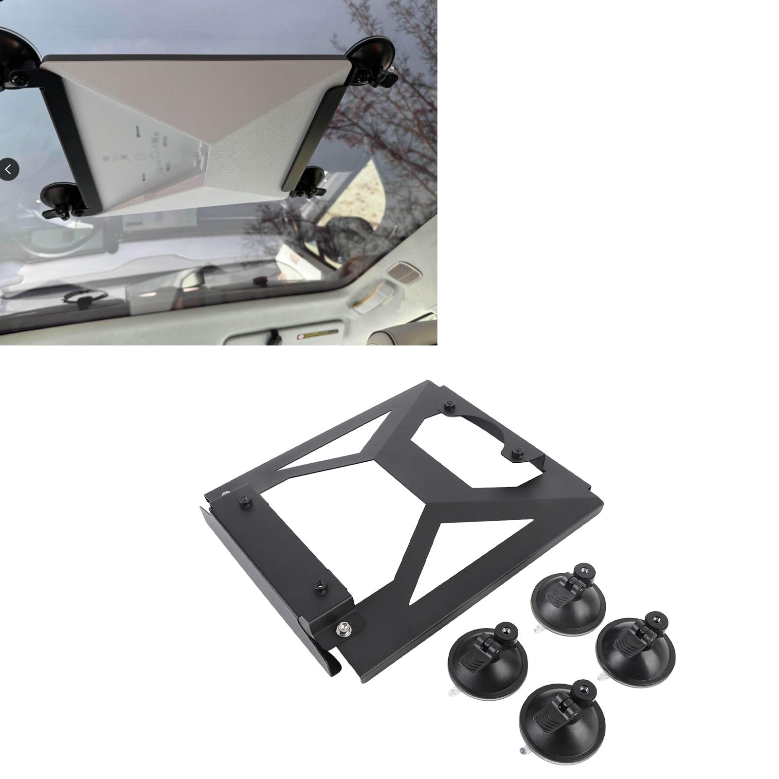 Soporte de ventosa compacto de aleación de aluminio para coche satelital, instalación segura para Mini plato, para coches, RV, barcos