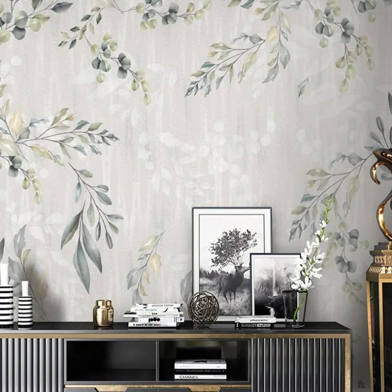 Papier peint photo plantes fraîches haut de gamme effet 3D panoramique salon