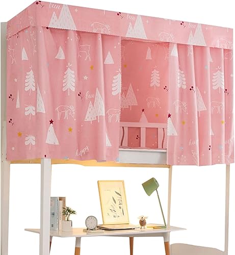 Cortinas de litera para dormitorio, toldo de cama, cortinas de privacidad, 2 paneles + 1 parte superior