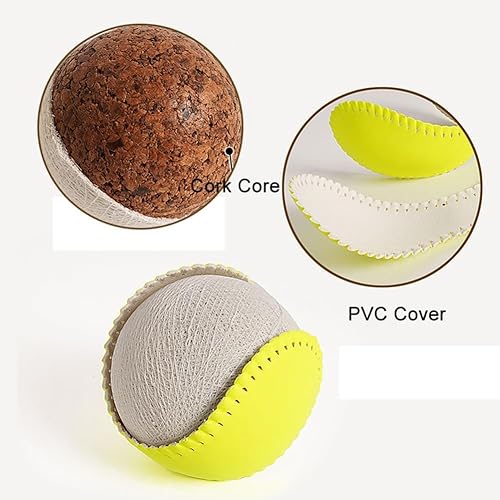 Miniatura 2 de Pelotas de sóftbol de tamaño oficial de 12 pulgadas, softball de práctica de lanzamiento rápido, sin marcar y pelota de entrenamiento cubierta de