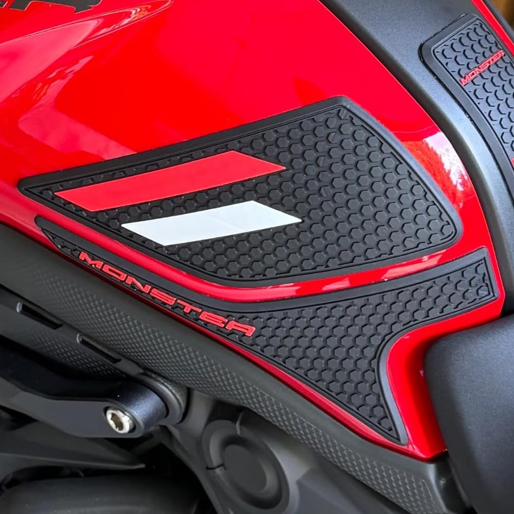 für Ducati Monster 937 Monster 950 SP 2021 2022 2023 Motorradzubehör Seitentankpad Monster 937 Tank Pads Protector Aufkleber Decal Gas Knee Grip Traction Pad Tankpad
