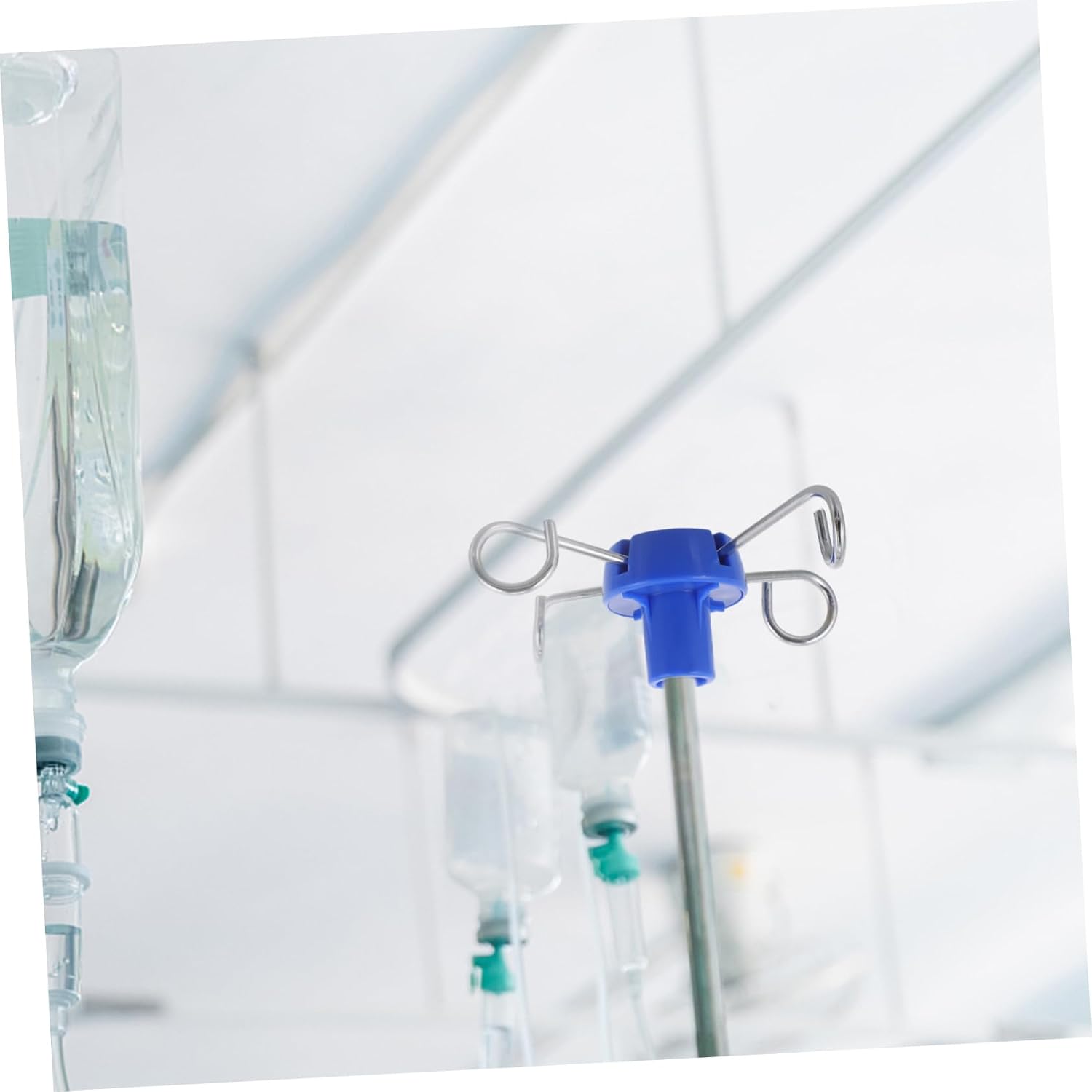 SOLUSTRE Hospital Infusion Stand Hook Stainless Steel Hanger Easy Installation for Clinic and Home Use Fits Poles Versatile Infusion Rack Accessory