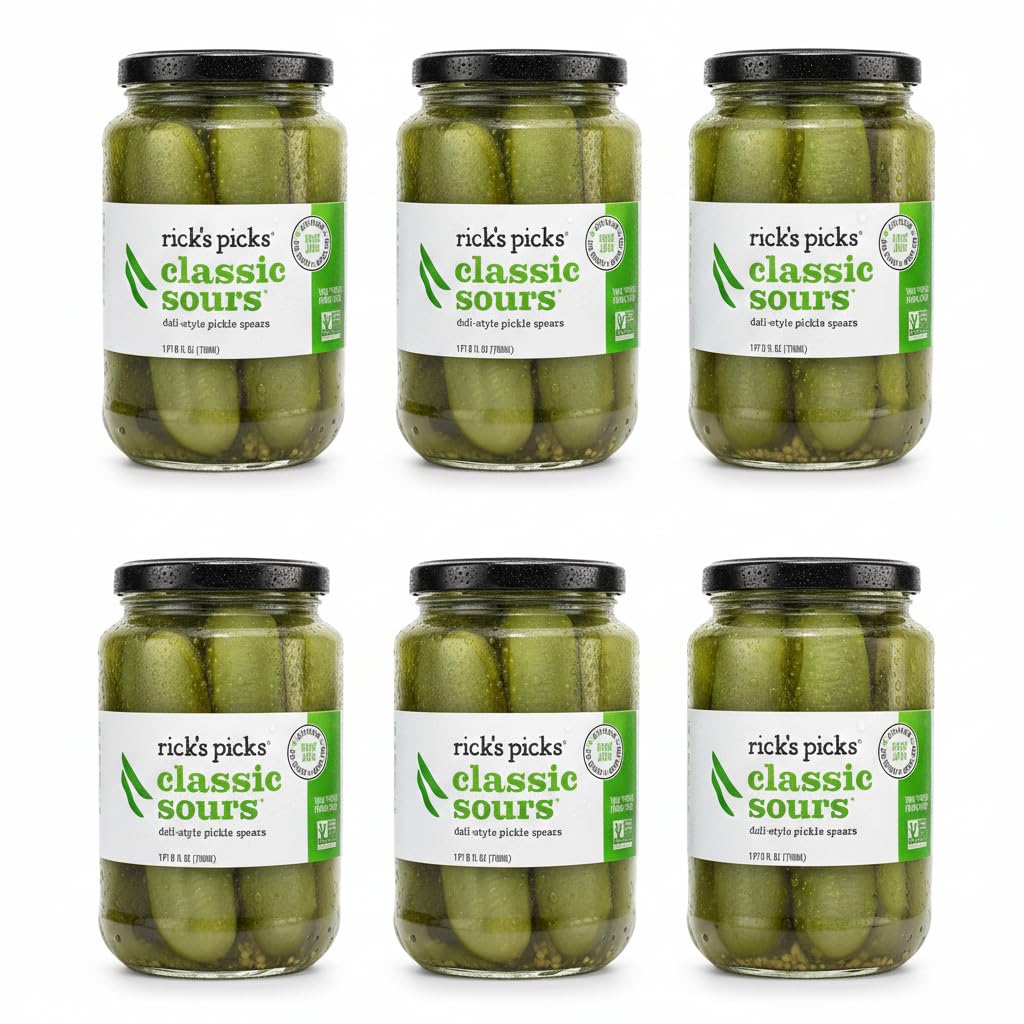 Rick's Pick Classic Pickle Jars Collection (Classic Sour Pickle 6 Jars)