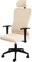 Vista 10 de FORCHEER Funda para Silla de Oficina Repelente al Agua de Jacquard con Respaldo Giratoria Extraíble Elástica Universal para Silla de Computadora