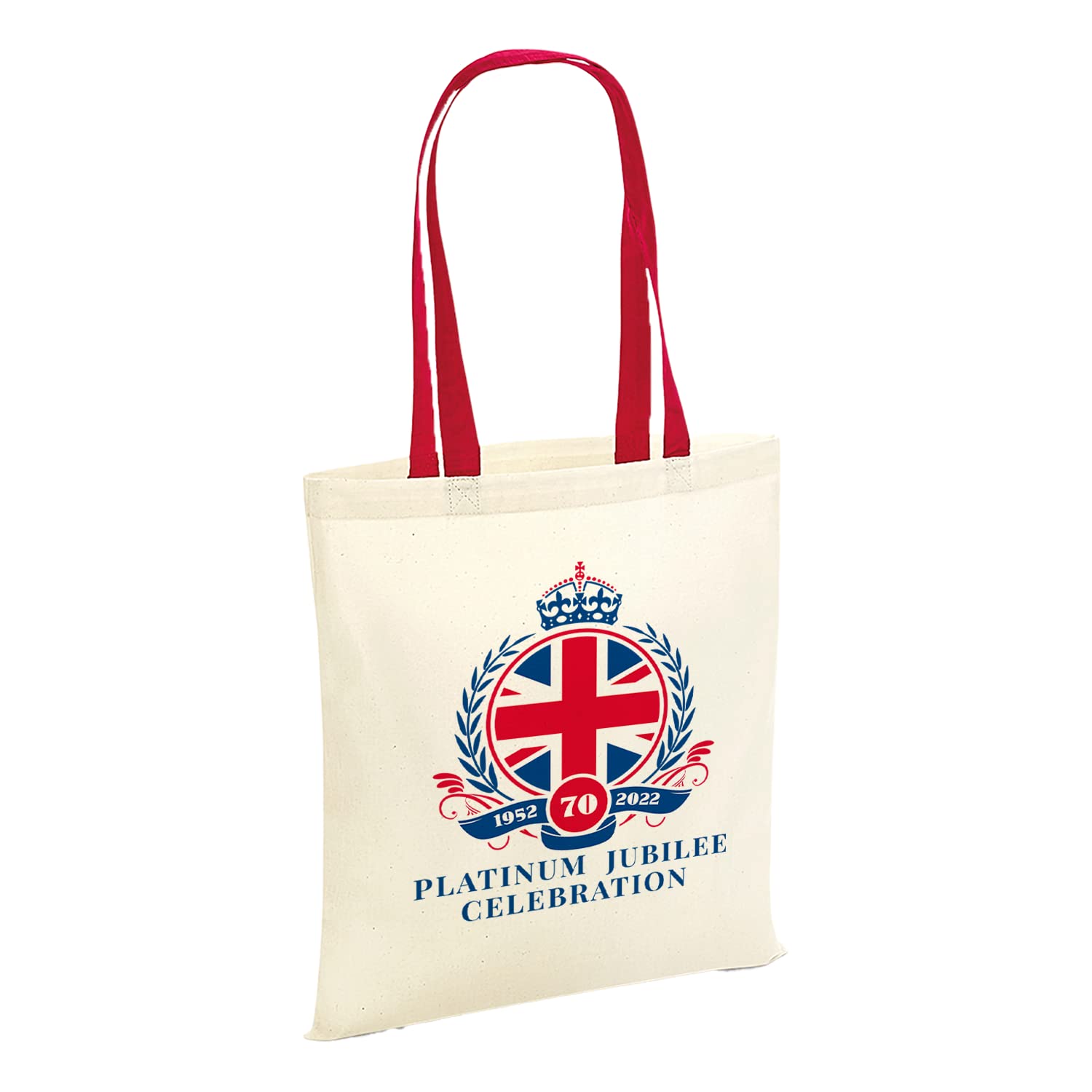 SMARTYPANTSQueen's Platinum Jubilee 2022 Celebration Tote Bag - Queen Elizabeth Her Majesty 70 Years Commemorative Memorabilia Souvenir Gift Present Decoration Royal Anniversary Symbol