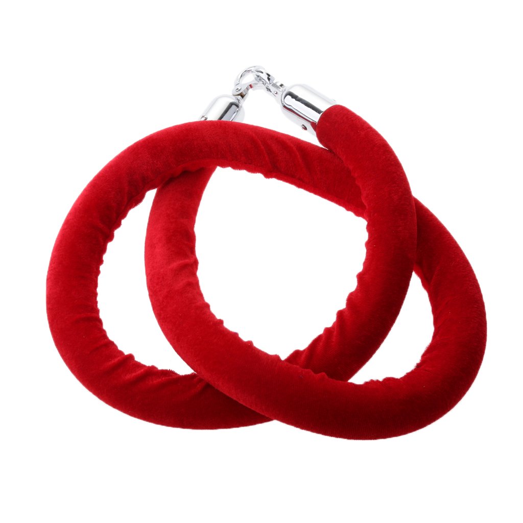 MagiDeal Corde de Diviseur 1.5M Corde Cordon Velours Séparation, Rouge, 1.5m