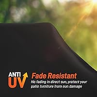 Vista 4 de Arcedo Funda impermeable para tumbona de patio, paquete de 2 fundas para sillas de piscina para cojines apilables exteriores y muebles de exterior