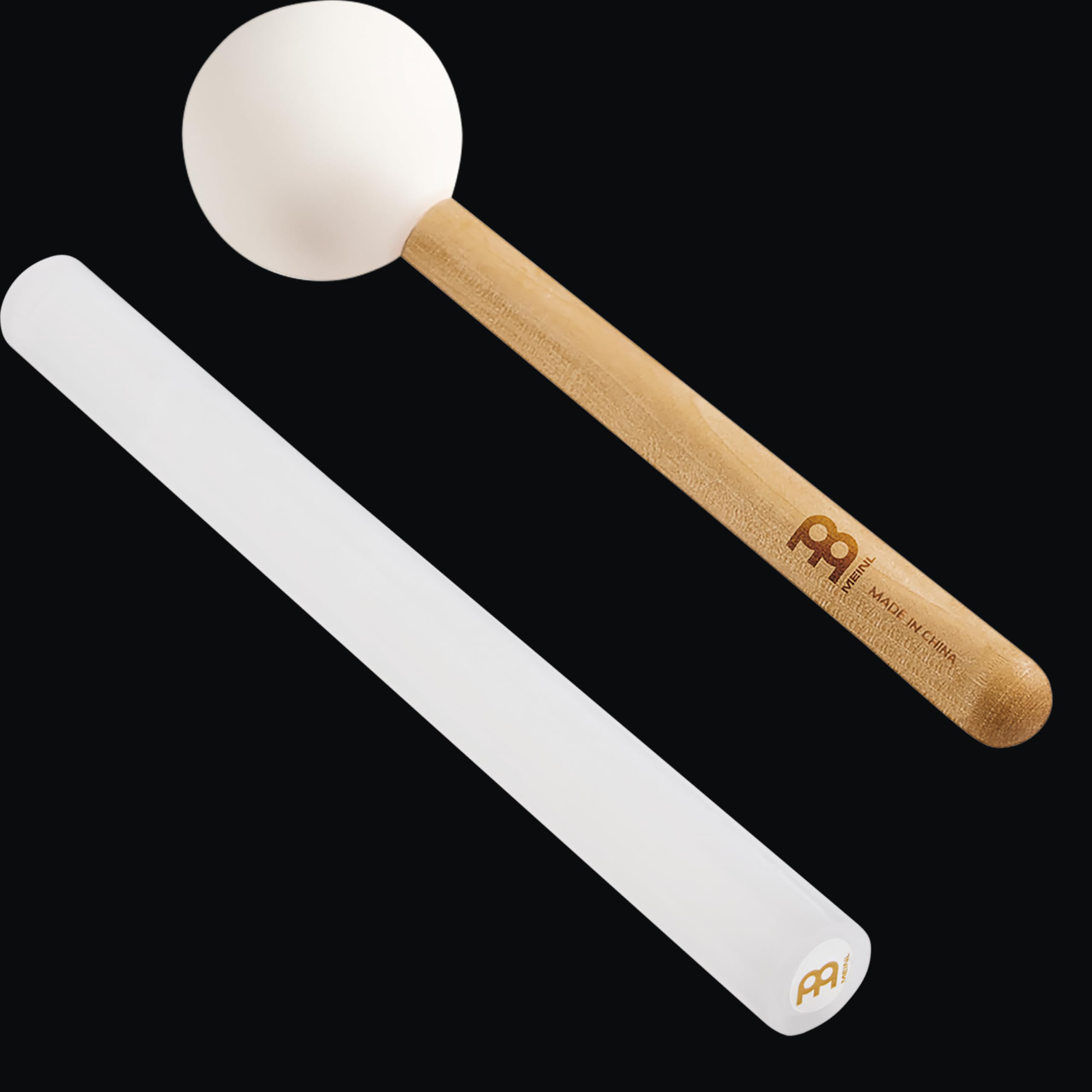 Meinl - Set di 2 campane tibetane in cristallo Sonic Energy Yin/Yang - TCM in quarzo smerigliato sintonizzato con mazzuole, borsa, O-ring, per meditazione, yoga, bagni sonori, guarigione dei chakra