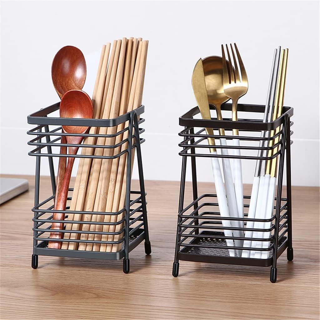 Chopsticks Tube Rack Storage Box Drain Kitchen Household Spoon Bucket(D)