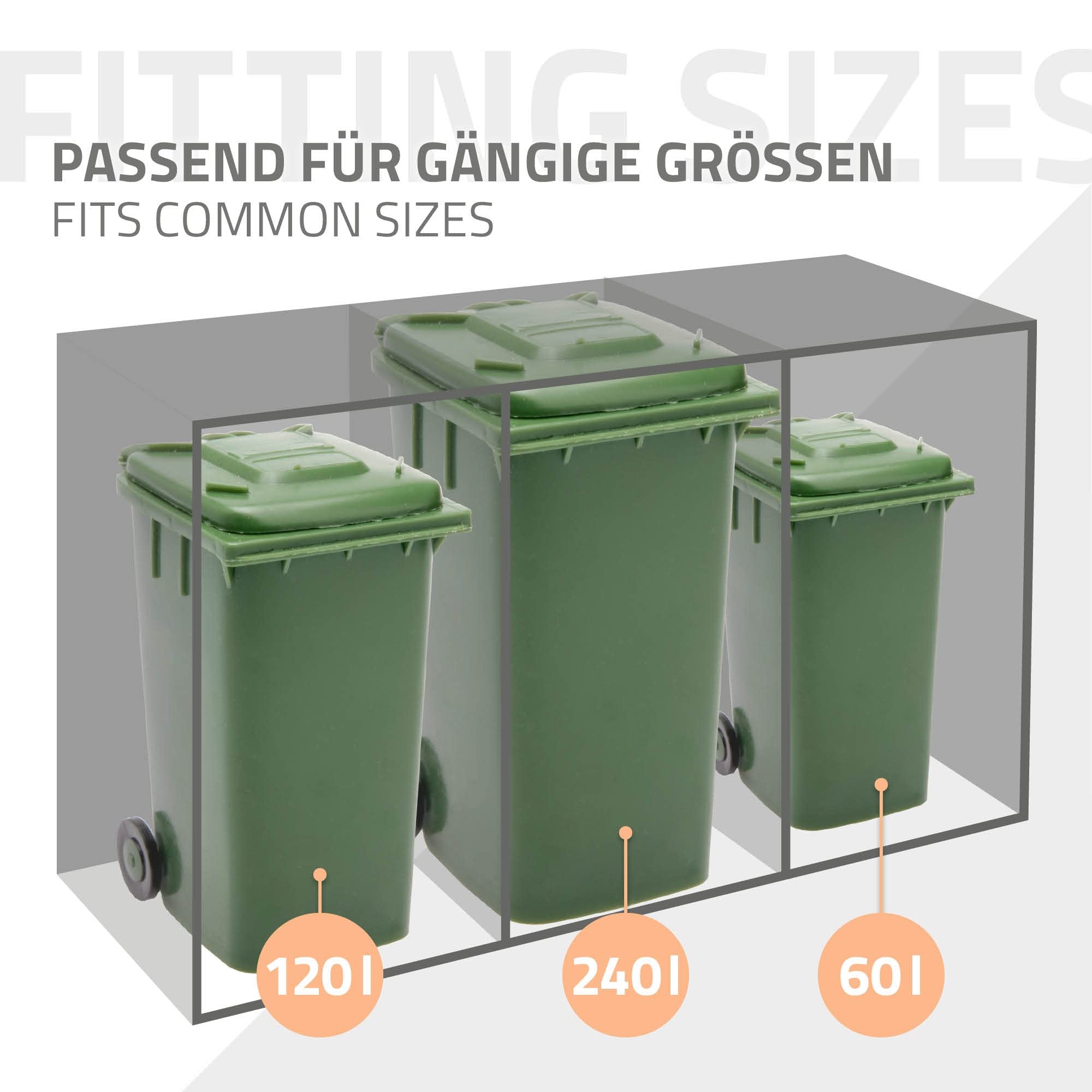 ML-Design Cobertizo de Exterior para 1 Cubo de Basura de 240L 68x80x116,3cm Antracita con Aspecto de Madera de Alerce Mueble Cubre-Contenedor de Acero Resistente con Tapa y Puerta con Cerradura