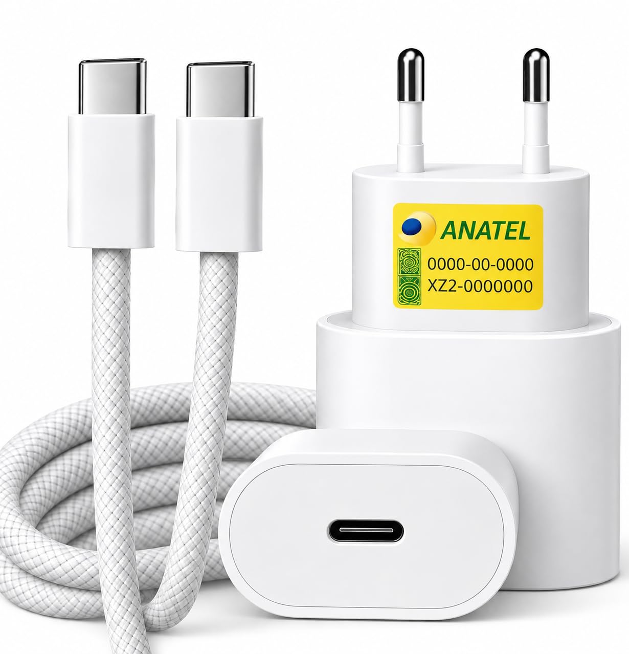 Carregador USB-C 30W com Cabo Tipo C — Power Delivery