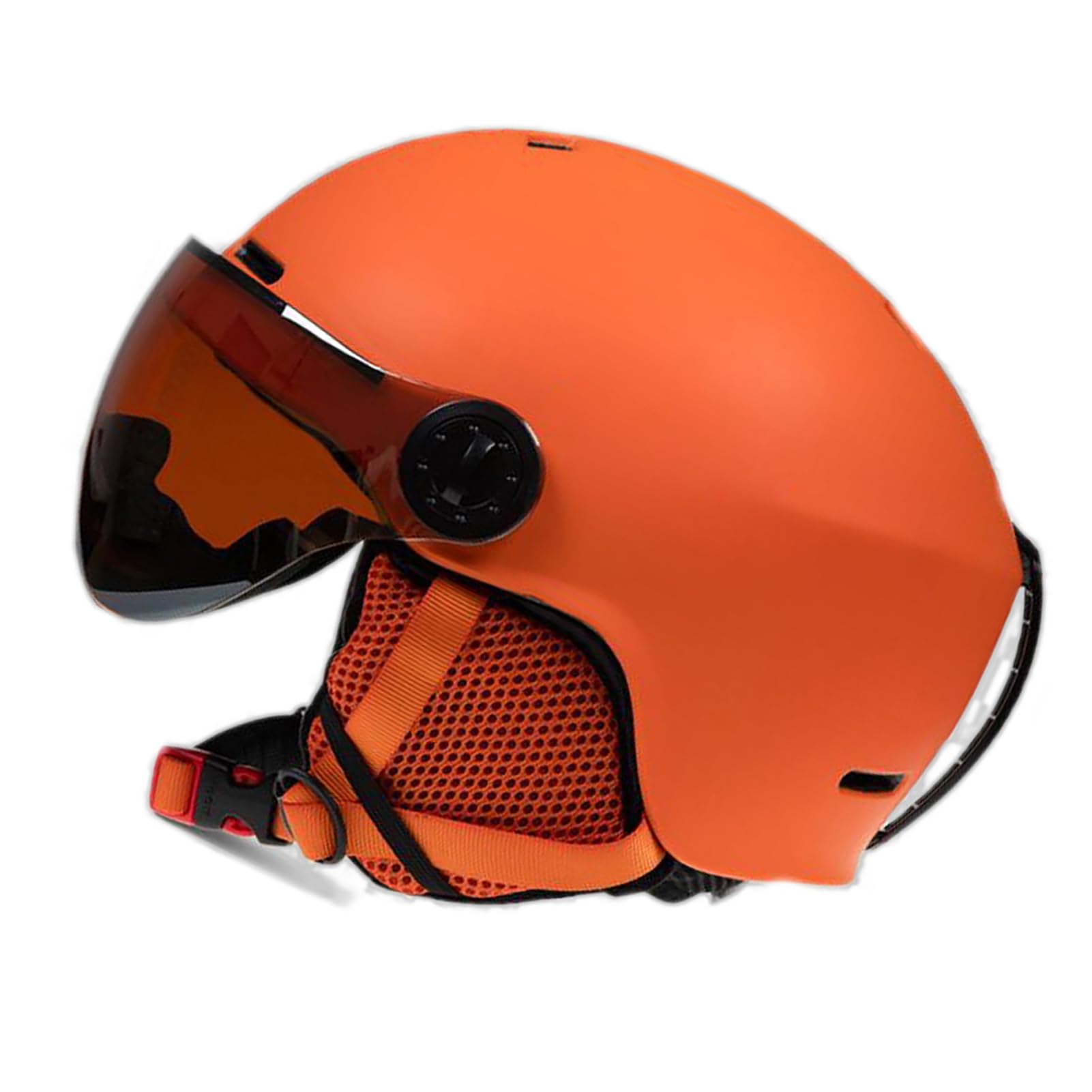 Eacam Casque de Ski, de Snowboard, Moto, Protection, Vélo électrique, Réglable, Coupe-vent D'hiver, Moulage intégré, 8 Aérations, Lentilles Foncées, Protège-oreilles Amov