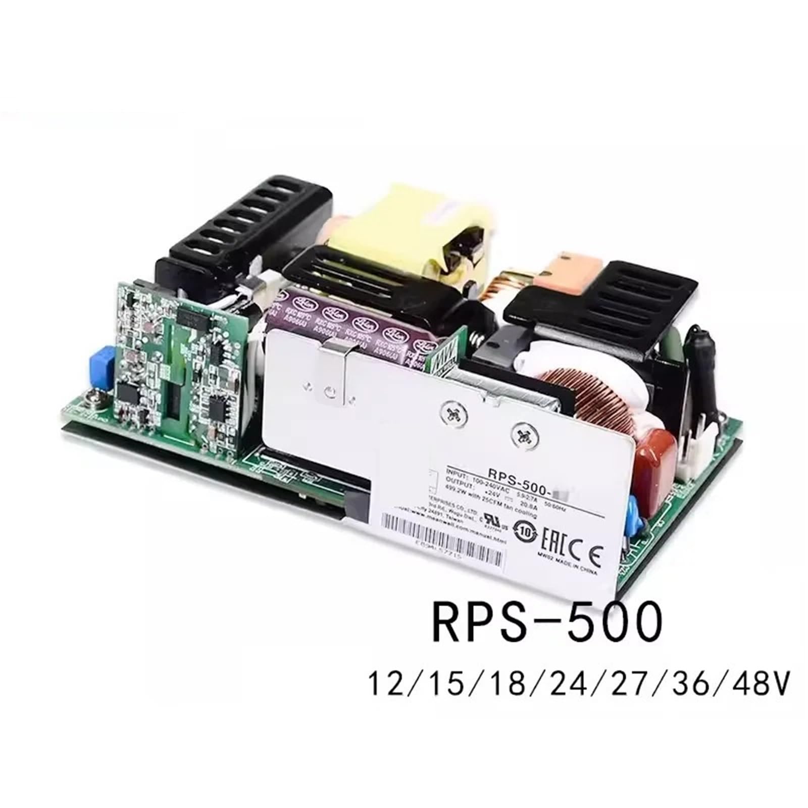 1 x RPS-500 12V 15V 18V 24V 27V 36V 48V 500W zasilacz medyczny z otwartą ramą PCB typ pusty (RPS-500-18V)