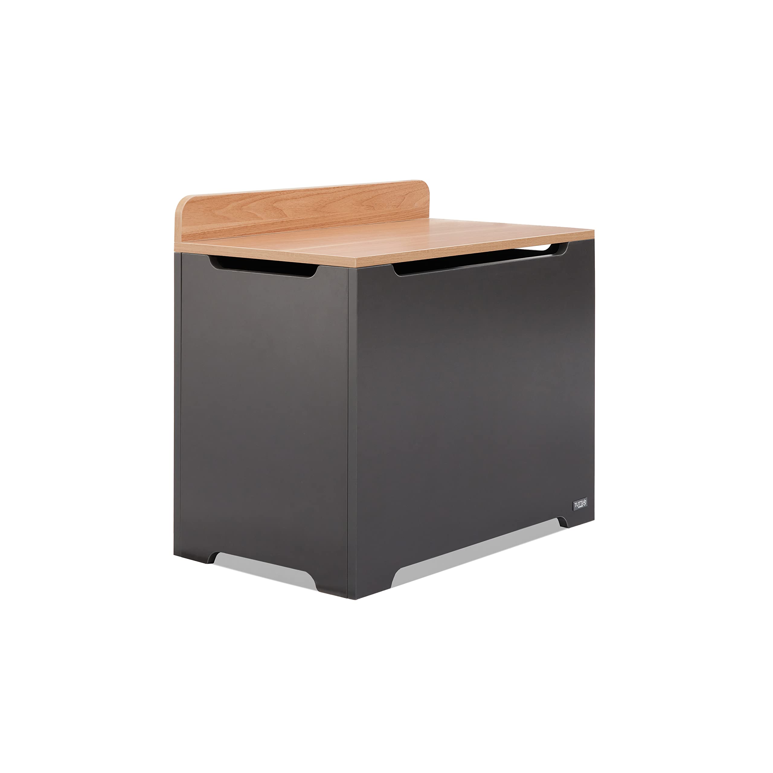Tutti Bambini Slate Grey/Oak Rio Toy Box With Soft Close Lid Slate - Grey