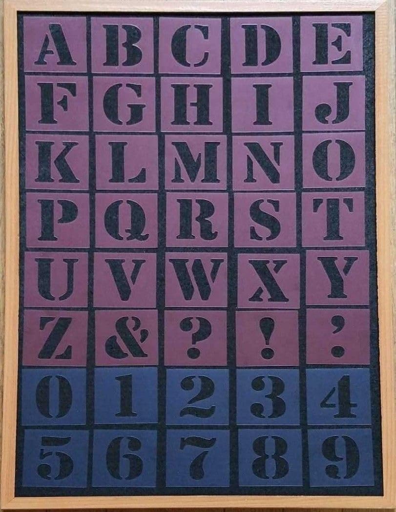 ステンシルシート個別カット5cmセット77