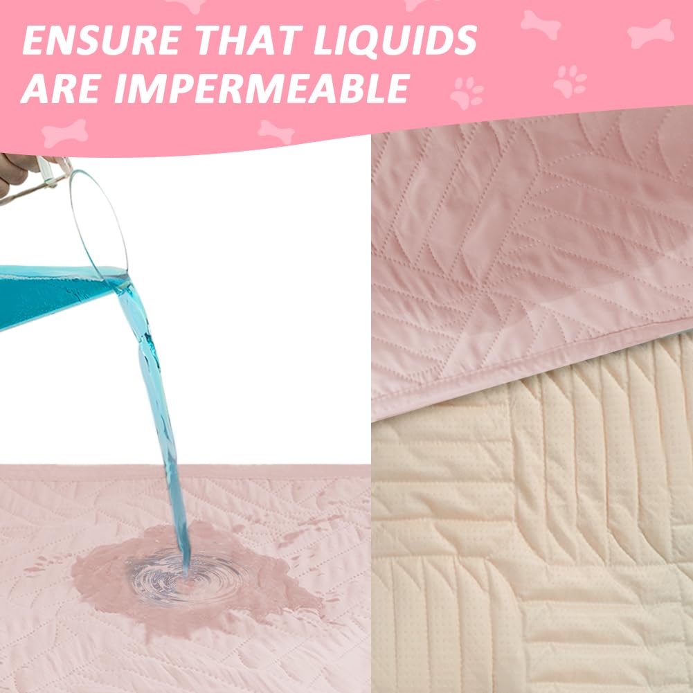 DUJUIKE Materassino Per Incontinenza lavabile, Traversa Impermeabile Assorbente, Protezioni per materassi per incontinenza, Riutilizzabili, Adatto ad adulti, neonati, anziani (Rosa, 90x150 cm)