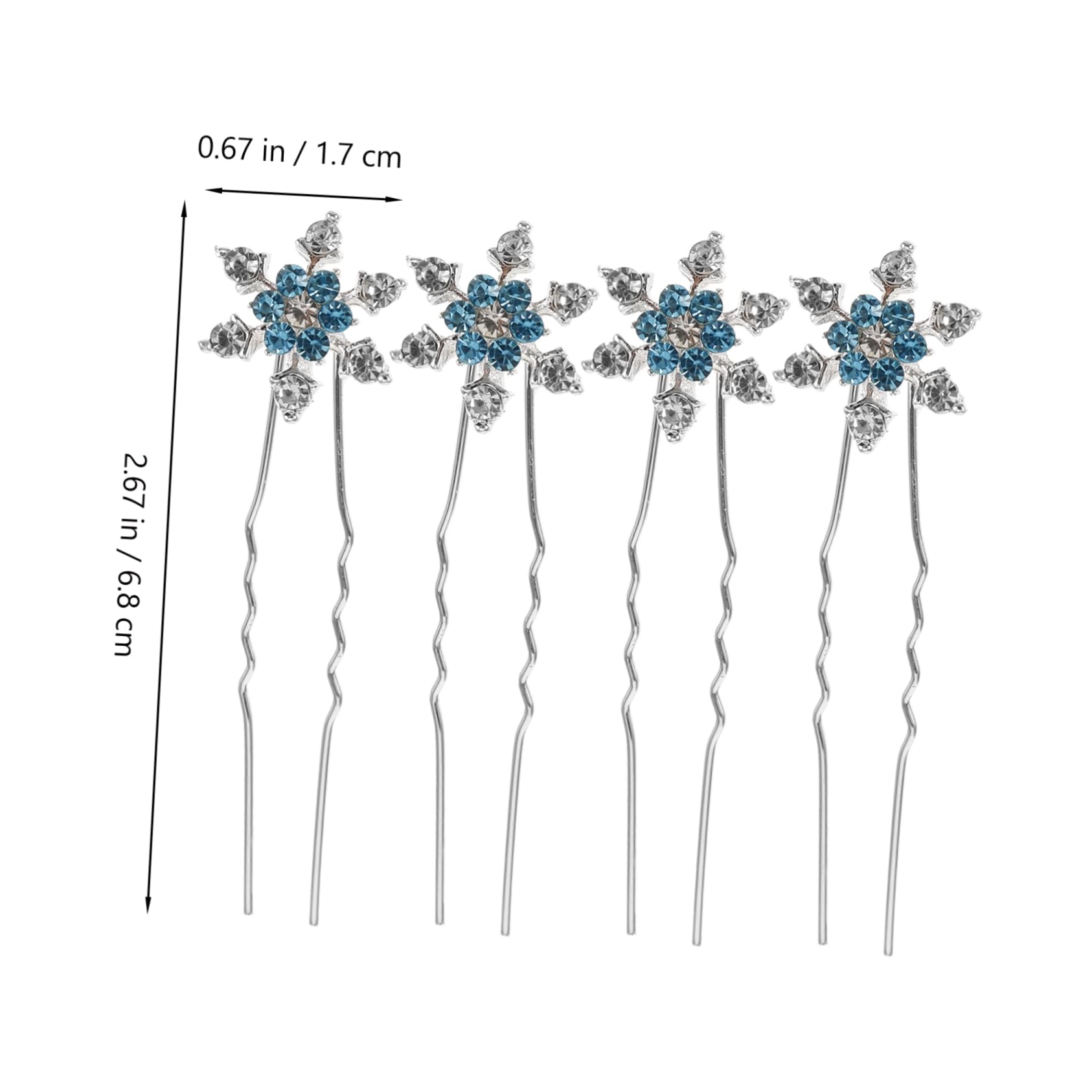 FRCOLOR 36pezzi Fermagli Forma Di Fiocco Di Accessori Per Eleganti e Alla Moda Per Donne e Spose Blu