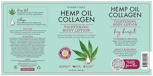 Miniatura 6 de Aceite de Cáñamo Colágeno Loción Corporal Apretante 16.2 fl oz