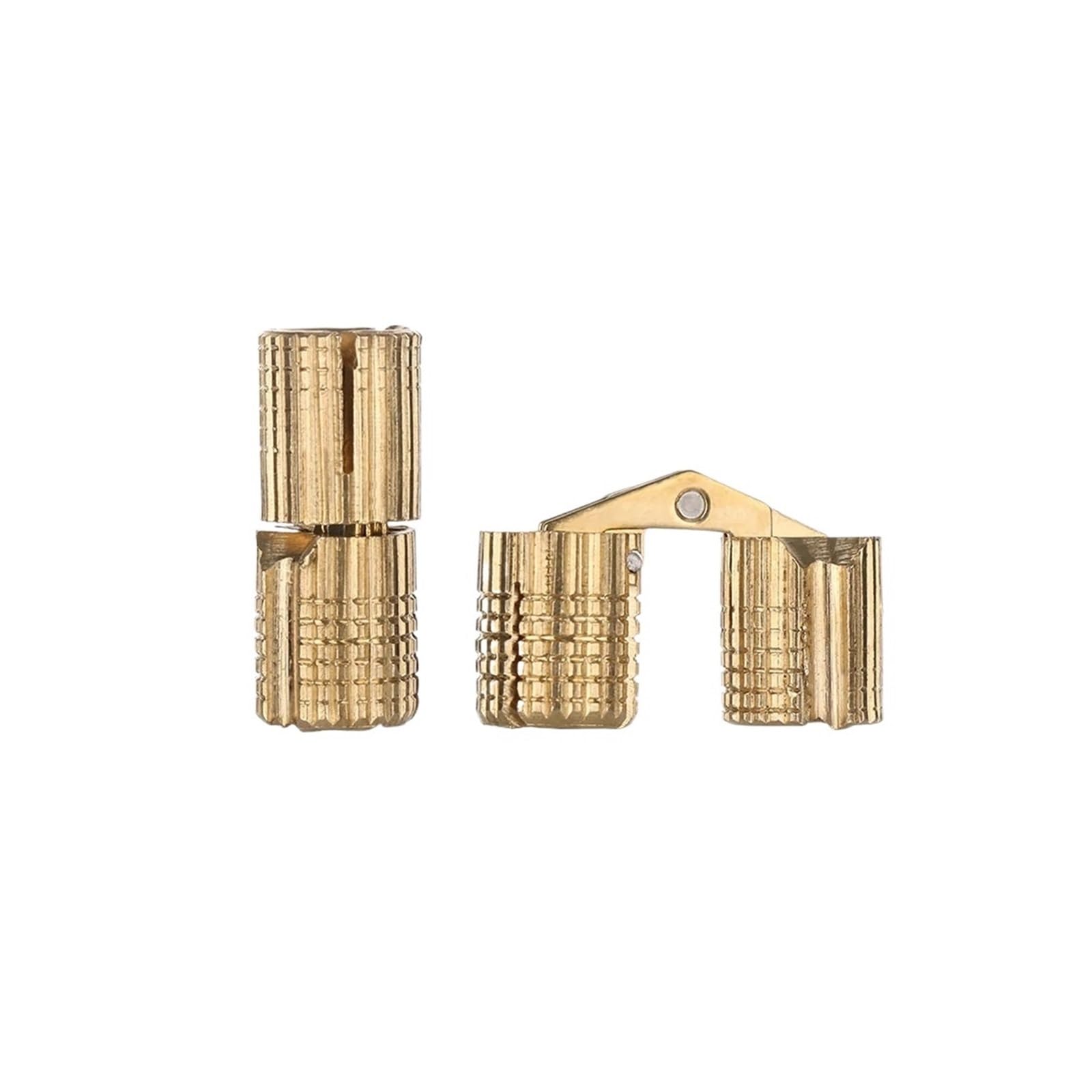 Barrel Hinge, Brass Barrel Hinge 8-18mm Multicolor Concealed Furniture 180 Degree Invisible(18mm Gold)