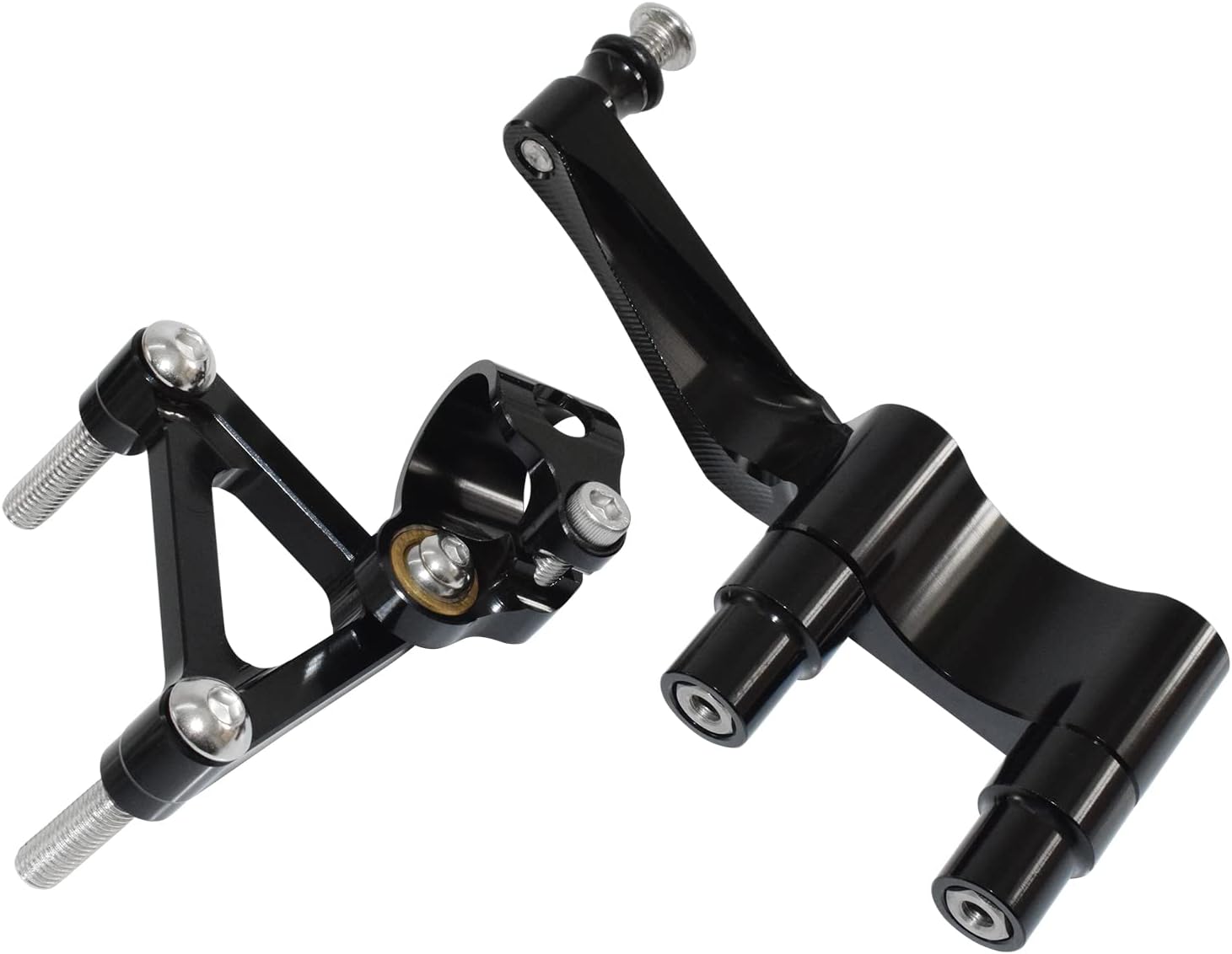 Black Motorcycle CNC Steering Damper Stabilizer Bracket