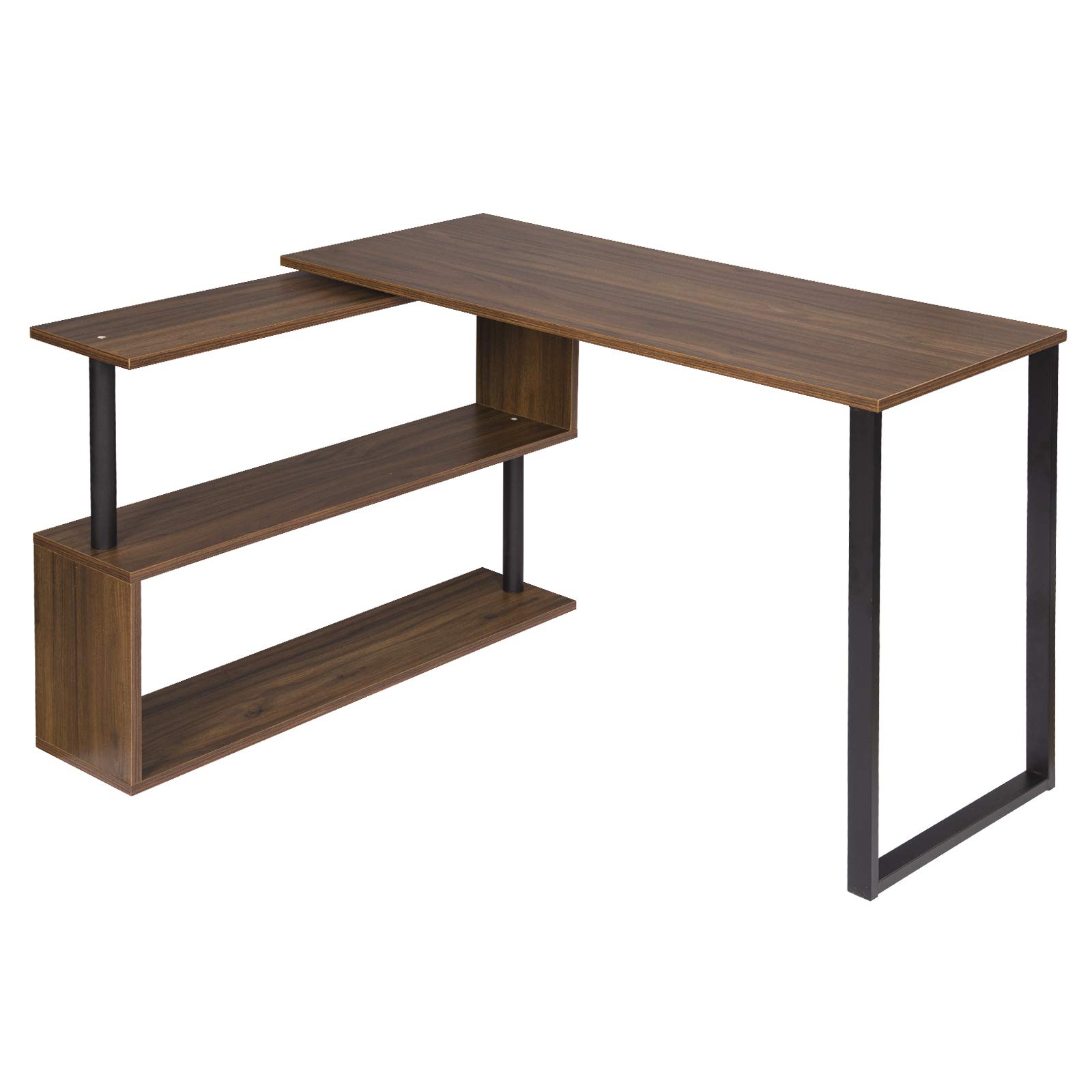 Buy WOLTU Computer Office Desk Wood LShaped Corner Desk with Shelves