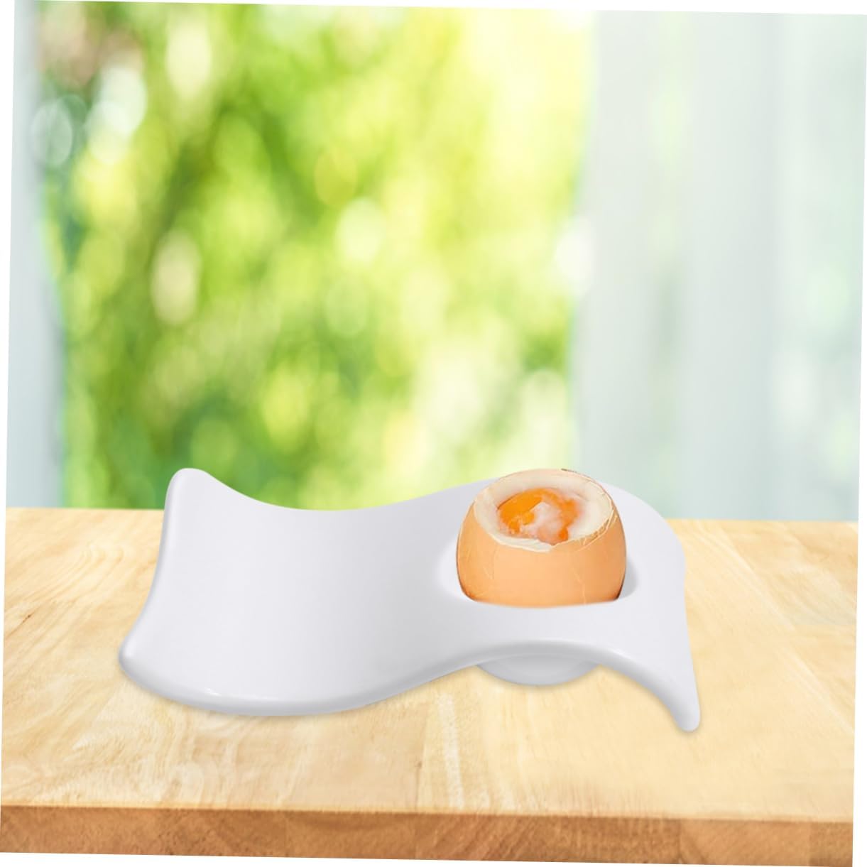 2pcs Ceramic Egg Cup Holders Wave Egg Stand Tray for Home Holder Countertop Easter Cups