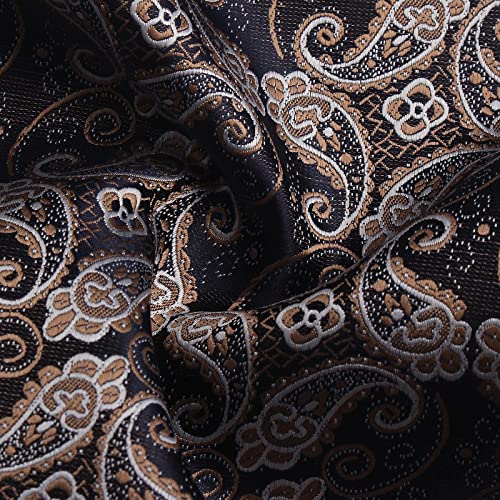Image of Paisley Floral Mens Tie Formal Necktie Pocket Squares Ties Clips Cufflinks Classic for Men Set