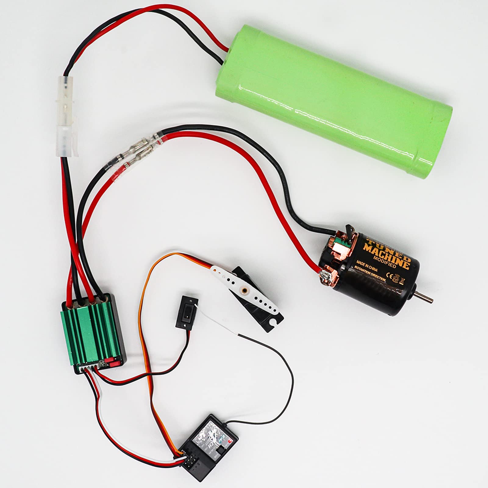Motore spazzolato 540 con ESC 65A, Ricambi Auto RC Motore spazzolato a Grande Torsione Portatile Durevole (55T)